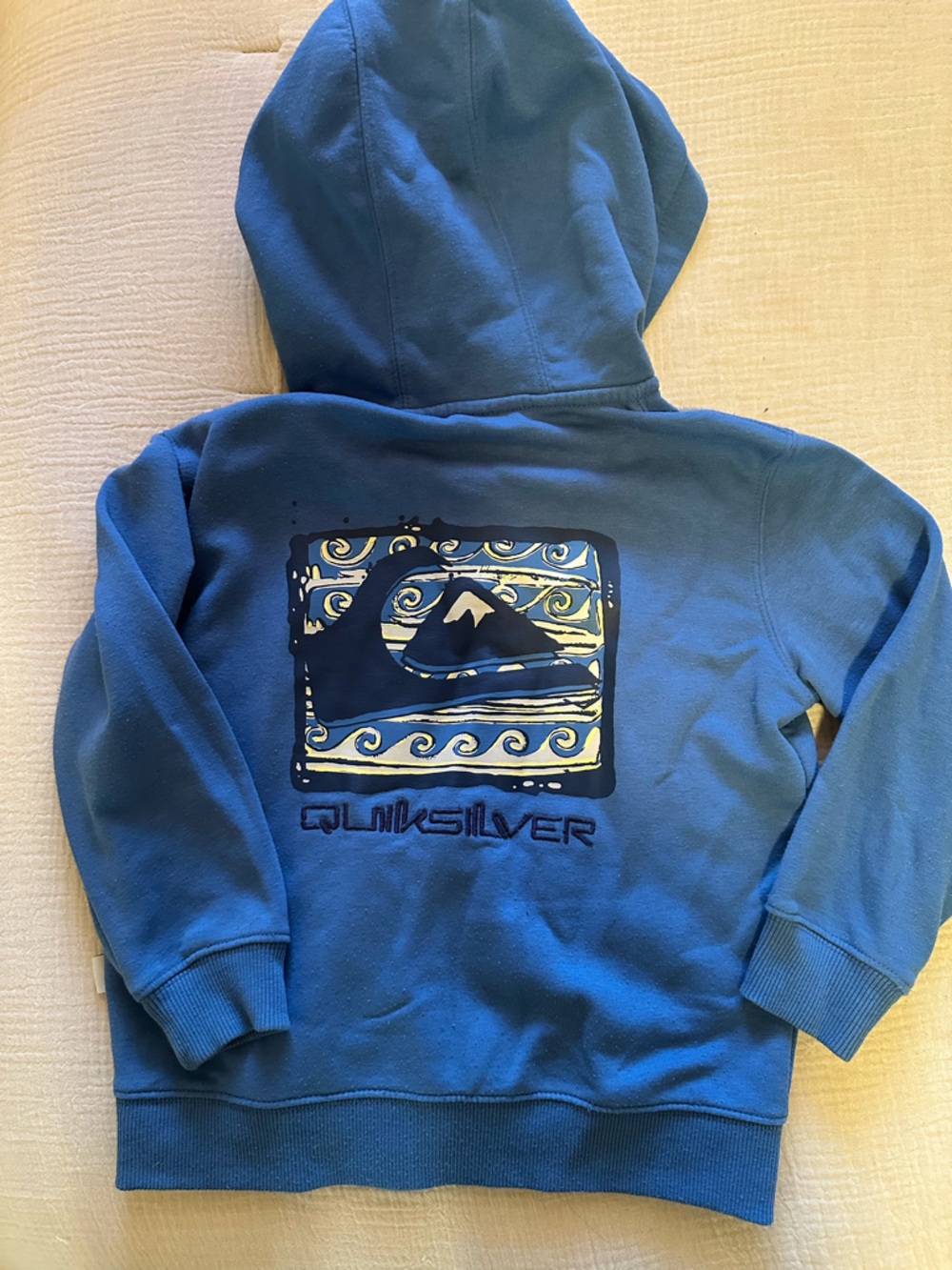 Quiksilver Kids Blue Hoodie with Wave Logo